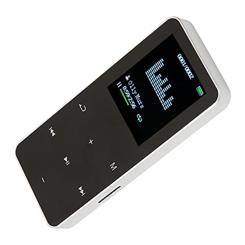 8G MP3-Player mit Bluetooth, 1,8-Zoll-Bildschirm, Ultraflacher Musik-Player mit Videowiedergabe, Rauschunterdrückung, Verlustfreier Tragbarer MP4-Player mit Übersetzungswörterbuch (Silber) von Elprico