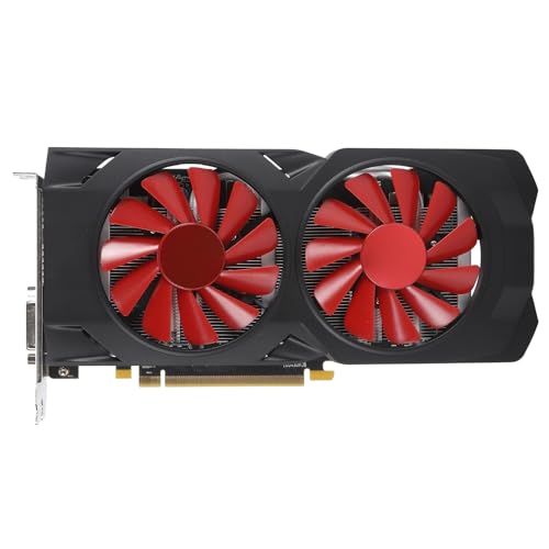 8GB Grafikkarte, RX580 256Bit GDDR5 Gaming Grafikkarte, 8Pin 1286MHz 7000MHz Grafikkarte für PC Gaming, DP HDMI Ausgang, PCI Express 3.0 mit Dual Lüfter für Büro und Gaming von Elprico