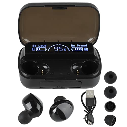 Bluetooth-Ohrhörer mit LED-Anzeige, Kabellose Kopfhörer mit Geräuschunterdrückung, Echte Kabellose Kopfhörer mit Bassverstärkung Zum Sprechen von Elprico