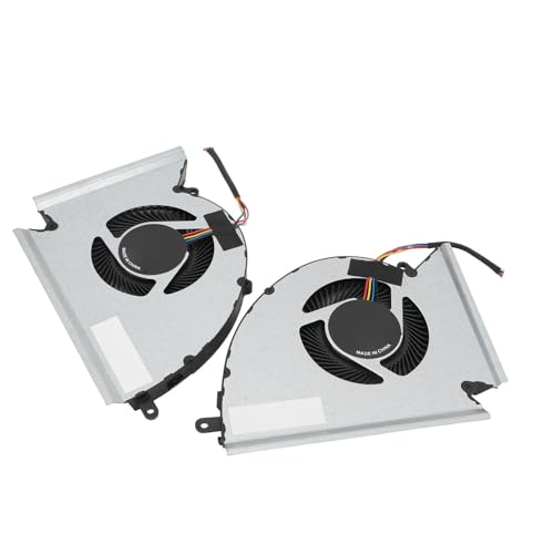 CPU-Lüfter, 4-poliger Anschluss, Laptop-Kühler, Lüfter, Ersatz-Laptop-Zubehör für GP76 GE76 WE76 MS 17K2 MS 17K3 (CPU- und GPU-Lüfter) von Elprico