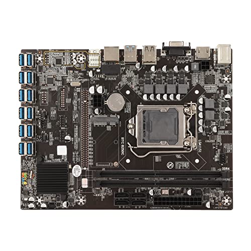 DDR4-Motherboard, Mining-Mainboard USB3.0 zu PCIE-Anschluss DDR4-Zweikanal-PC-Motherboard Unterstützt GPU der 30 20 10-Serie von Elprico