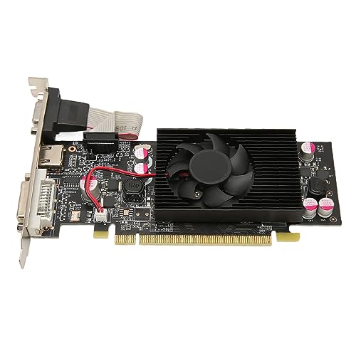 Desktop-Grafikkarte 1 GB DDR2 64 Bit, 589 MHz GPU, 800 MHz Speichertakt, PCI Express 2.0, Stabile Leistung, Weitgehend Kompatibel, Lüfter, für Computergehäuse (GT210 1 GB DDR2 64 von Elprico