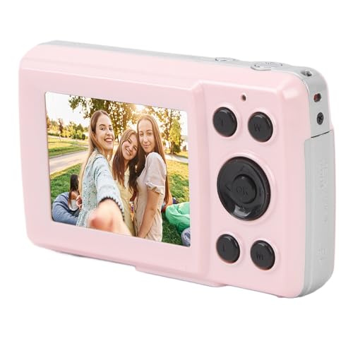 Digitalkamera, 1080P-Kamera, Digitale Point-and-Shoot-Kamera mit 16-fachem Zoom, Anti-Verwacklung, Kompakte Kleine Kamera für Jungen, Mädchen, Kinder, Tragbare Kamera für (PINK) von Elprico