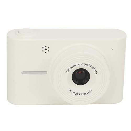 Digitalkamera, Autofokus-Vlogging-Kamera, 40 MP, 8-facher Digitalzoom, Digitalkamera mit Zwei Objektiven, 1080P-Digitalkamera, Tragbare Kompakte Kleine Kamera für Teenager, (White) von Elprico