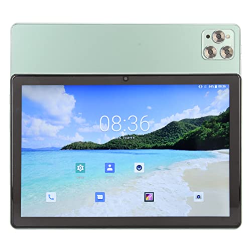 Elprico 10,1 Zoll Grünes FHD-Tablet, Octa-Core-CPU, 8 GB RAM, 256 GB ROM, Dual-Kamera, 5G WiFi, 4G LTE, BT-Tastatur (EU-Stecker) von Elprico