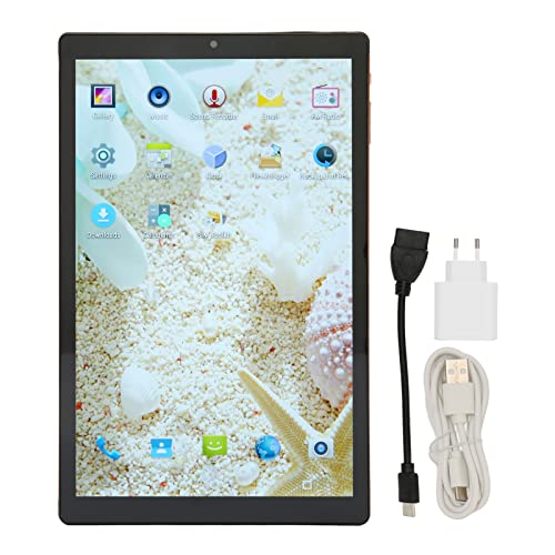 Elprico 10,1-Zoll-Tablet, PC-Tablet für Android 11.0 6 GB 128 GB 2,4 G 5 G WiFi, 1920 X 1080 IPS Vorderseite 5 MP Rückseite 13 MP Anruftablett 100-240 V Orange von Elprico