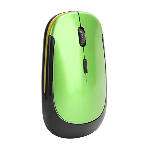 Elprico 2,4 G Kabellose Maus, Verstellbare Optische 1600 DPI-Maus mit USB-Empfänger, Leise Micro Motion USB-Maus für Laptop-PC (Green) von Elprico