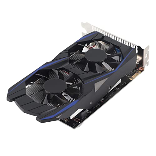 Elprico 4 GB DDR5 700 MHz-Grafikkarte, Desktop mit Zwei Lüftern, Automatische Erkennung, Langlebig, Computerzubehör für Spiele und Multimedia mit Geringem Geräuschpegel und Geringer von Elprico