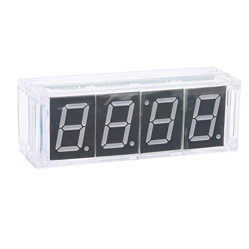 Elprico 4-stelliges LED-Uhrenset, Automatische Zeit- und Temperaturanzeige, DIY-Elektronik-Kit-Uhr (Blue) von Elprico