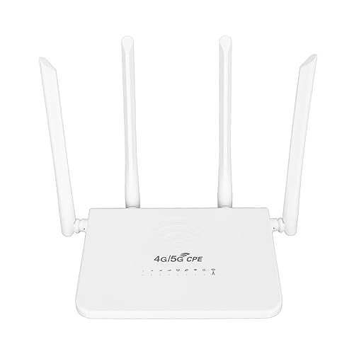 Elprico 4G LTE-WLAN-Router mit SIM-Kartensteckplatz, 300 Mbit/s, Entsperren Sie den Mobilen WLAN-Hotspot mit 4 5-dBi-Antennen für das Reisebüro (EU-Stecker) von Elprico