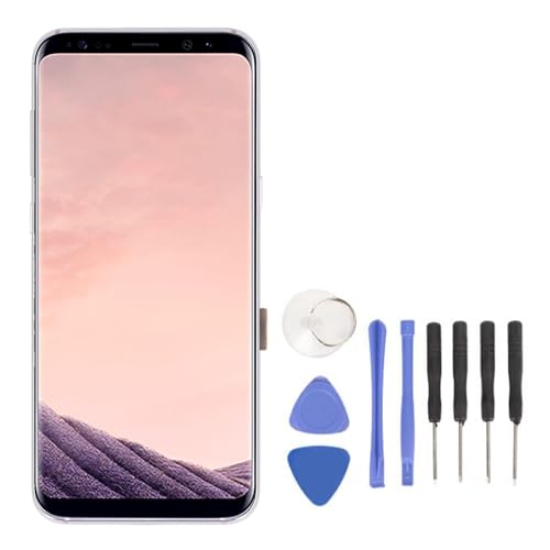 Elprico 6,2-Zoll-Telefonbildschirm-Ersatz für S8 Plus G955U, AMOLED-Display-Digitizer-Baugruppe mit Rahmenwerkzeugen, 1440 X 2960 (Gold) von Elprico