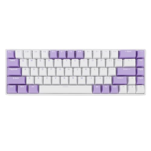 Elprico 68-Tasten-Mechanische-Tastatur, 60% Blue Switch Hot Swap N Key Rollover, USB C Kabelgebundene Tastatur für 2000 ME XP 7 8 10 für HarmonyOS von Elprico