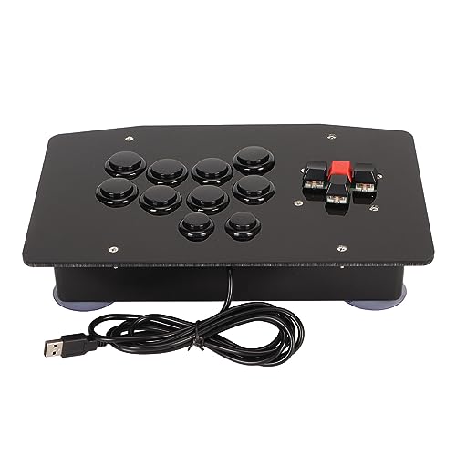 Elprico Arcade Game Fighting Joystick mit Präziser Steuerung USB 2.0, DIY, für Sanwa OBSF 24 30, für PC-Emulatoren von Elprico