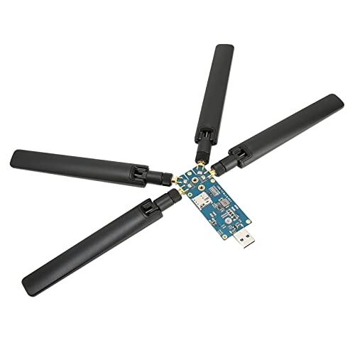 Elprico Auto-FM-Antenne, 5G-DONGLE-Erweiterungsplatine 4 Antennen, Radioantenne USB3.1 auf M.2 Key B-Karte für 5G-Modul, Laptop, Internet von Elprico