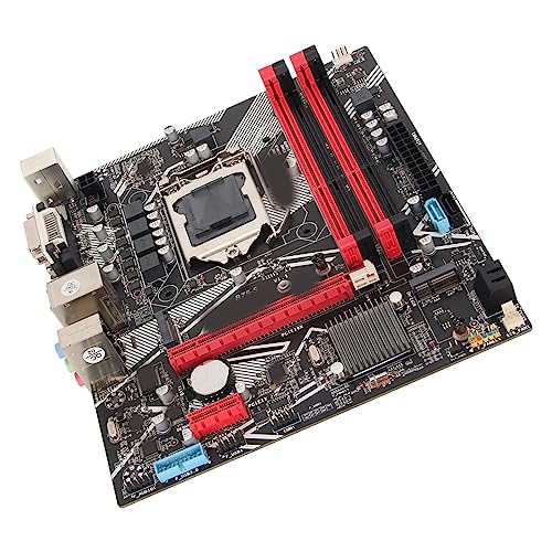 Elprico B75 S Mining-Mainboard, ATX DDR3 LGA1155 Desktop-Motherboard, Dual-Channel-ATX-Motherboard, Unterstützt VGA-DVI-HD-Multimedia-Schnittstelle von Elprico