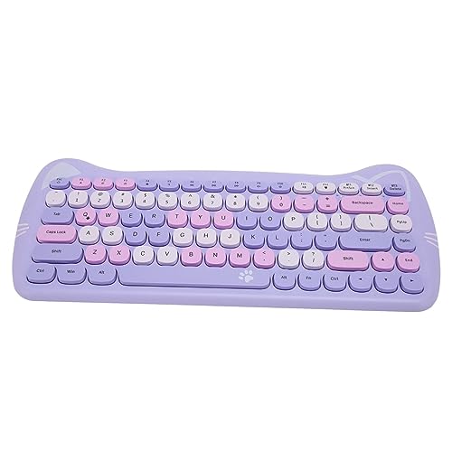 Elprico BT Kabellose Tastatur in Katzenform, 84 Tasten, Ergonomische Gaming-Tastatur, für Tablets, Computer, Telefone von Elprico