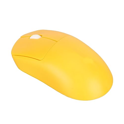 Elprico Drahtlose Gaming-Maus, 1200 DPI 2,4 G Mechanische Click-Fit Palm Batteriebetriebene Computermaus für Desktop-PC-Laptop (Gelb) von Elprico