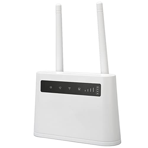 Elprico Drahtloser Dualband-WLAN-Router, 300 Mbit/s 4G-WLAN-Router mit Standard-SIM-Kartensteckplatz, Drahtloser LTE-Router für die Bürofamilie von Elprico