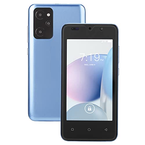 Elprico Entsperrtes Smartphone, 4,66-Zoll-HD-Bildschirm für Mobiltelefone, Werkseitig Entsperrtes Android-Smartphone, 2100-mAh-Akku, RAM 1 GB ROM 8 GB Dual-SIM-GSM-internationales Modell(Hellblau) von Elprico