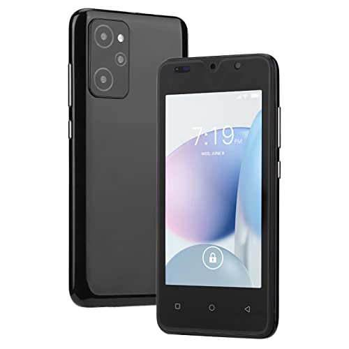 Entsperrtes Smartphone, 4,66-Zoll-HD-Bildschirm für Mobiltelefone, Werkseitig Entsperrtes Android-Smartphone, 2100-mAh-Akku, RAM 1 GB ROM 8 GB Dual-SIM-GSM-internationales Modell(Schwarz) von Elprico
