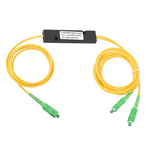 Elprico Faseroptischer Splitter, SC/APC Optischer Splitter 1X2 PLC Singlemode Faseroptischer Splitter SC/UPC PCL-Splitter für passives optisches Netzwerk von Elprico