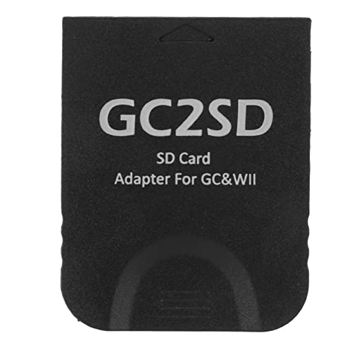 Elprico GC2SD-Kartenleser, für Wii Micro-Speicherkartenadapter Plug-and-Play, Tragbarer, Professioneller Spielkonsolen-Micro-Speicherkartenadapter für Wii für GC(Schwarz) von Elprico