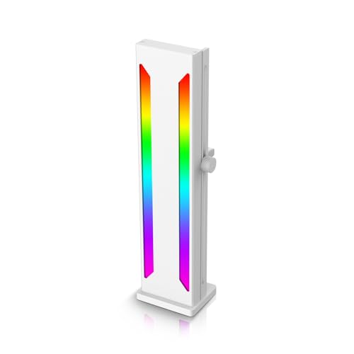 Elprico GPU-Stützhalterung, ARGB Verstellbarer Verschiebbarer Grafikkartenhalter aus Aluminiumlegierung, Gummipolster, Magnetische Basis, GPU-Durchhanghalterung für Grafikkarte (Weiss) von Elprico