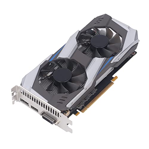 Elprico GTX1060 6 GB Grafikkarte, DDR5 192-Bit-Gaming-Grafikkarten, DVI DP HD Multimedia-Schnittstelle, PC-Grafikkarte mit Zwei Lüftern (GTX1060 6 GB) von Elprico