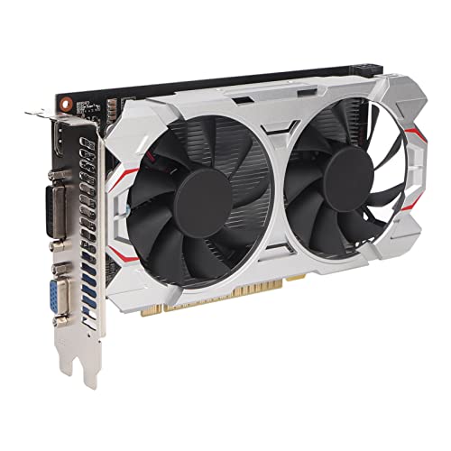 Elprico GTX750Ti 2G Gaming-Grafikkarte, GDDR5 128BIT 1072 MHz GPU-Grafikkarte mit Zwei Lüftern, Desktop-Grafikkarte für Computergehäuse (GTX750Ti 2G D5) von Elprico