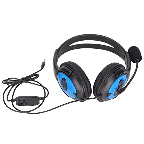 Elprico Gaming-Headset, 3,5-mm-Gaming-Over-Ear-Headset-Kopfhörer mit Weichen Kunstleder-Ohrmuscheln mit Mikrofon für PC-Laptop für für One von Elprico