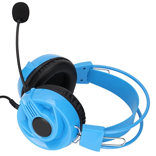 Elprico Gaming-Headset, Kabelgebundener Komfortabler Over-Ear-Kopfhörer Multifunktionaler RGB-Gaming-Kopfhörer mit Omnidirektionalem Stereo-Mikrofon 3,5-mm-Computer-Kopfhörer (Blau) von Elprico