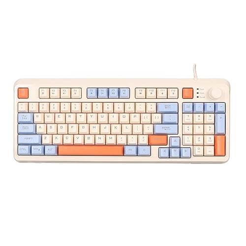 Elprico Gaming-Tastatur, Kabelgebundene 94-Tasten-Gaming-Tastatur mit Farbiger Hintergrundbeleuchtung, Computer-Tastatur, Immersive Lichteffekte für Desktop-Computer, Notebooks von Elprico