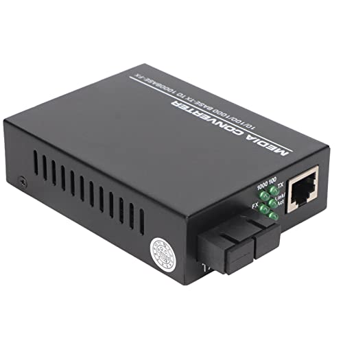 Elprico Gigabit-Ethernet-Glasfaserkonverter, 850-nm-1000-Mbit/S-Glasfaser-Medienkonverter, Multimode-RJ45-Glasfaser-Ethernet-Transceiver mit LED-Anzeige von Elprico