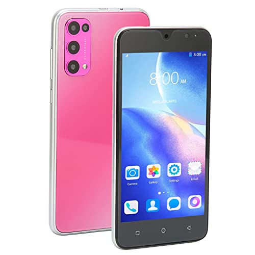 Elprico Handys ohne Vertrag Günstig, 5,45-Zoll-Dual-SIM-Smartphone, 1 GB RAM + 8 GB ROM, 2200 MAh, 3G-Handy mit Gesichtserkennung für Android(rosa) von Elprico