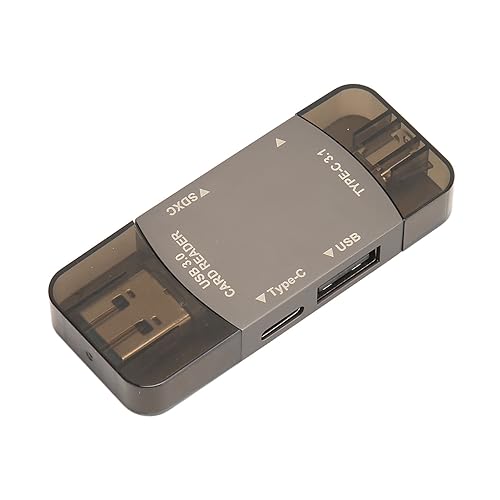 Elprico Hochgeschwindigkeits-Kartenleser Typ C 3.1 USB 3.0, OTG-Funktion, Unterstützt USB-Flash-Laufwerk, SDHC, Micro-Speicherkarte, Verbindet Sich mit Telefoncomputer (YC-D204) von Elprico