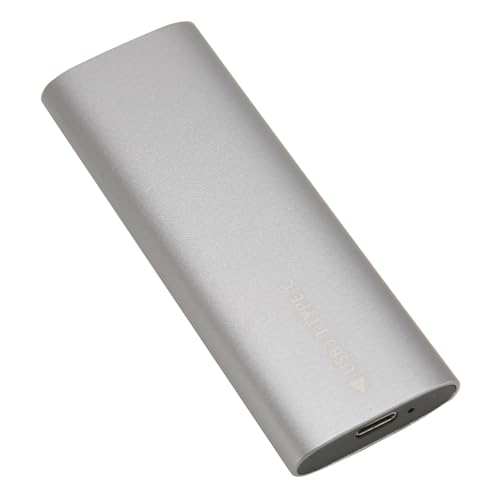 Elprico Hochgeschwindigkeits-M.2-SSD-Gehäuse mit Bis zu 10 Gbit/s, USB C 3.1, Trim-Protokoll, Aluminiumlegierung, Plug-and-Play für Win///IOS/OS X (Silver) von Elprico