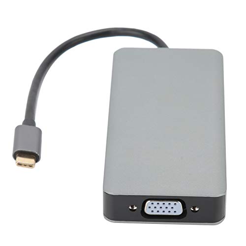 Elprico Hub-Adapter, VGA-Konverter Vom Typ C Zum HDMI-Kabel, USB-Plug-and-Play-Konverter für Laptop, Computer, Geschäftspräsentationen, Konferenzen und Schulungen von Elprico