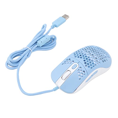 Elprico Kabelgebundene Anpassbare Gaming-Maus, 12000 DPI 6-stufig Regelbare Typ-C-Gaming-Maus, RGB-Maus für Tablets (Blau) von Elprico
