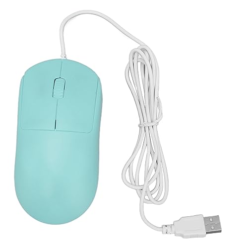 Elprico Kabelgebundene Maus, Lautlose Optische USB-Maus mit Kabel, 1200 DPI USB-Anschluss, Ergonomisches Design, Plug-and-Play, Computermaus für Laptops, Desktop-PCs (Blau) von Elprico