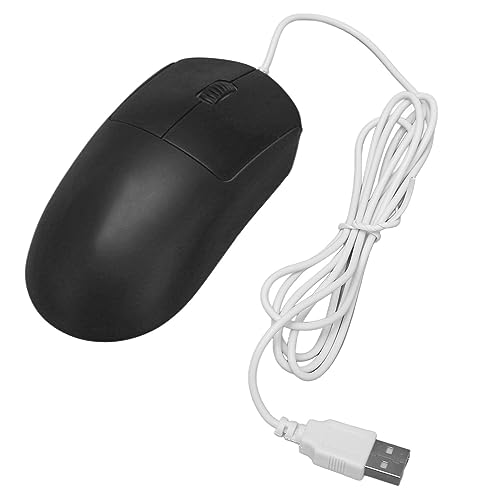 Elprico Kabelgebundene Maus, Lautlose Optische USB-Maus mit Kabel, 1200 DPI USB-Anschluss, Ergonomisches Design, Plug-and-Play, Computermaus für Laptops, Desktop-PCs (Schwarz) von Elprico
