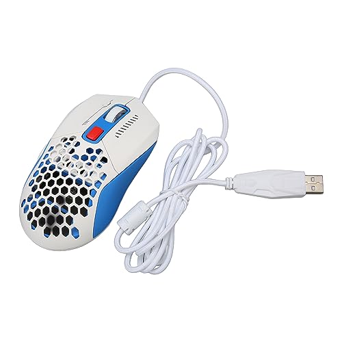 Elprico Kabelgebundene Maus, USB-kabelgebundene Computermaus mit Einstellbarer DPI, Ergonomisch, RGB-Hintergrundbeleuchtung, Programmierbare Tasten, 4,9 Fuß Kabel-Gaming-Maus für (Weiß von Elprico