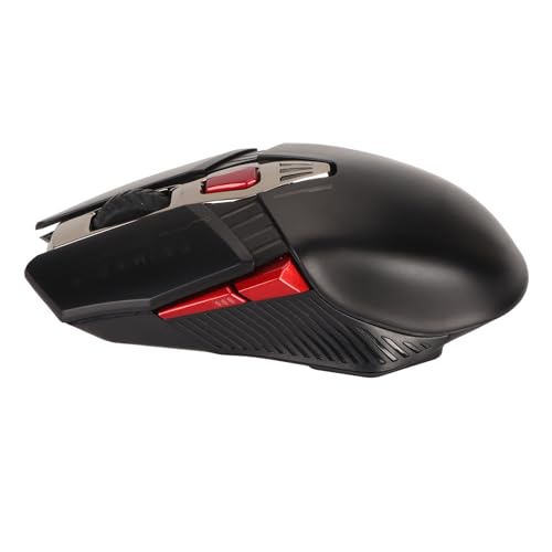 Elprico Kabellose Gaming-Maus, Wiederaufladbare Gaming-Maus mit 4 Einstellbaren DPI und RGB-Hintergrundbeleuchtung, Ergonomische Computermaus für die Arbeit (Black) von Elprico