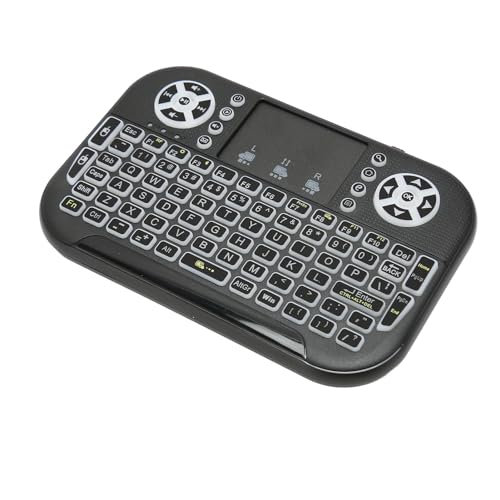 Elprico Kabellose -Tastatur mit Touchpad, Wiederaufladbarer 2,4-GHz-RF-Multi-Touch-Handtastatur-Controller für PC, Fire Stick, IOS, OS X, von Elprico