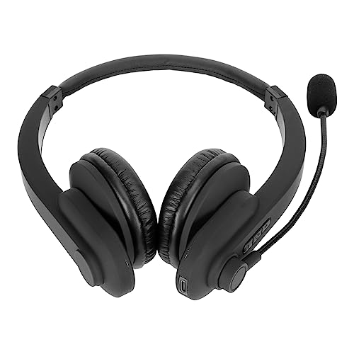 Elprico Kabelloses Headset 5.2, Komfortables, Geräuschunterdrückendes, Verstellbares Büro-Headset mit Drehbarem Mikrofon für LKW-Fahrer, Callcenter von Elprico
