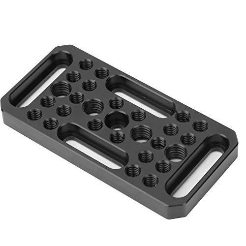 Elprico Kameraverlängerungsplatte, Schwarze Aluminiumlegierung Videoumschaltkäse-Erweiterungsplatte, Kamera Easy Plate für DSLR-Kamera von Elprico