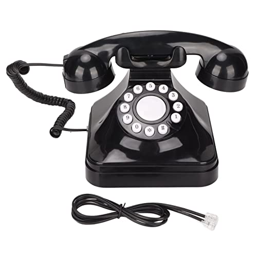 Elprico Klassisches Schnurgebundenes Tastentelefon, Multifunktionales Schnurgebundenes Retro-Festnetztelefon mit Flash-Speicher, Wahlwiederholung und Backup für das Home Office von Elprico