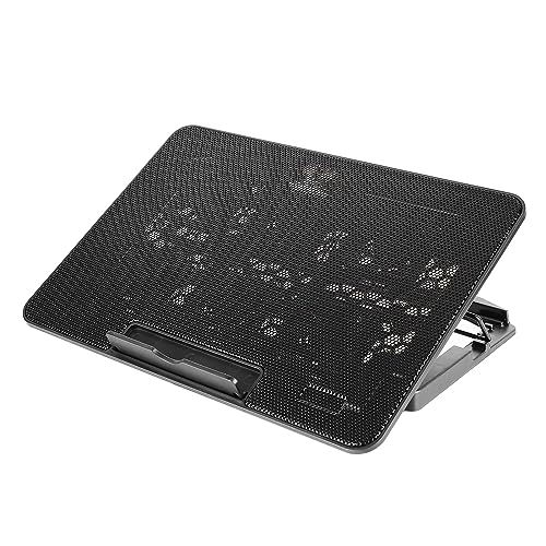 Elprico Laptop-Kühlpad, Schnelle Kühlung mit 6 LED-Lüftern, Stromversorgung über USB, Weitgehend Kompatibel, Leises Design, Einstellbarer Winkel für PCs mit 15,6 Zoll oder Darunter von Elprico
