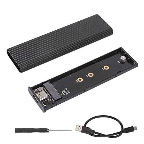 Elprico M.2 NVME SATA SSD-Gehäuseadapter mit Aluminiumgehäuse für SSD-Größe 2242 2260 2280, USB C 3.1 von Elprico