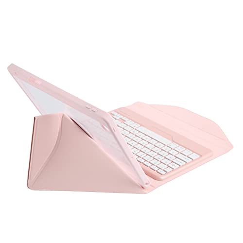 Elprico Magnetische Tastaturhülle, Abnehmbare Tablet-Tastatur mit Schutzhülle, Kabellose Tastaturhülle für IOS 10,2 Zoll 2021 9. und für IOS 2020 8. für IOS 2019 7. Schwarz (Sakura-Rosa) von Elprico