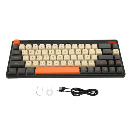 Elprico Mechanische Gaming-Tastatur, RGB-hintergrundbeleuchtete Kabellose Bluetooth-Tastatur, Hot-Swap-fähige Ergonomische Computertastatur für Desktop-Laptops von Elprico